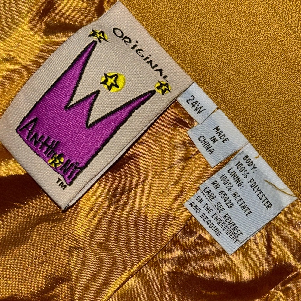 Antthony Golden Mustard Button-Front Blazer Jacket Skirt Suit Combo - Picture 6 of 10